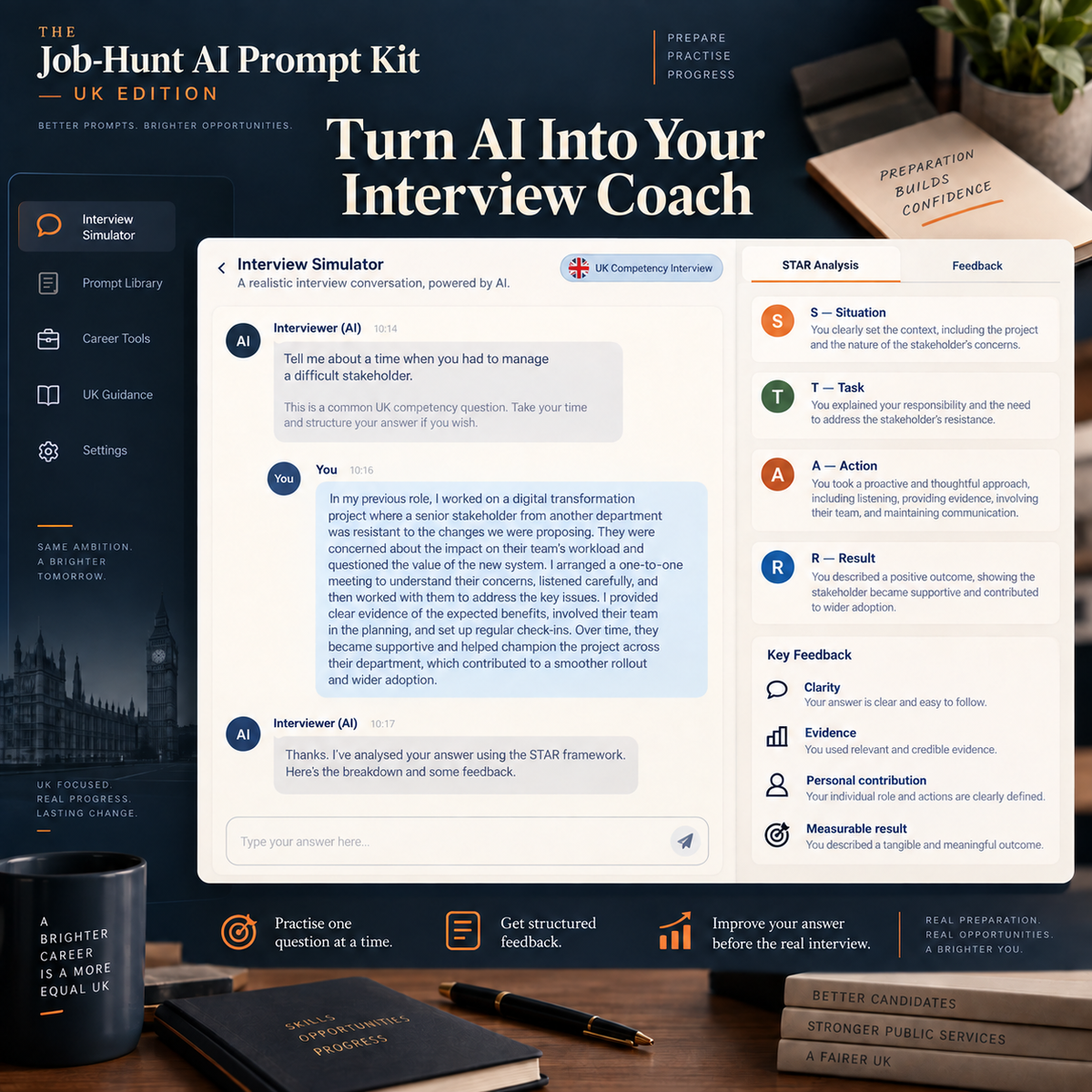 The Job Hunt AI Prompt Kit - UK Edition